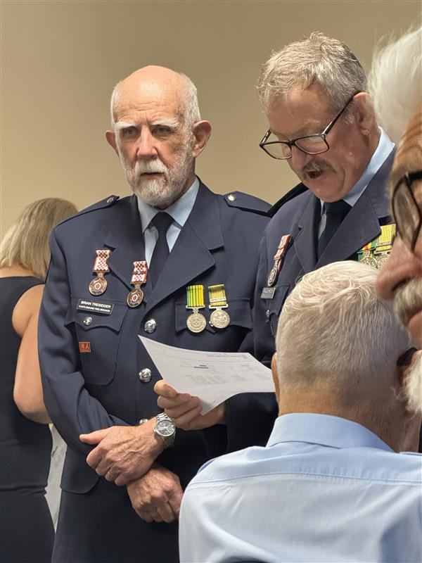 Member Brian Tresidder was awarded Life Membership from the brigade